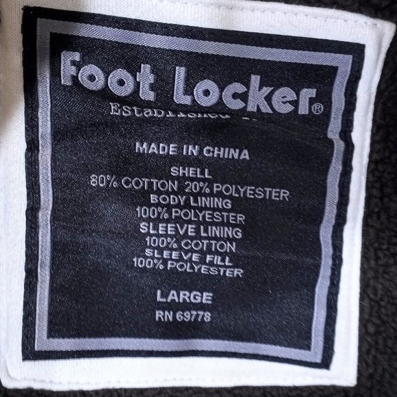 Foot Locker Fall‎ Jacket Vintage White Size Large  #029 - Picture 3 of 3